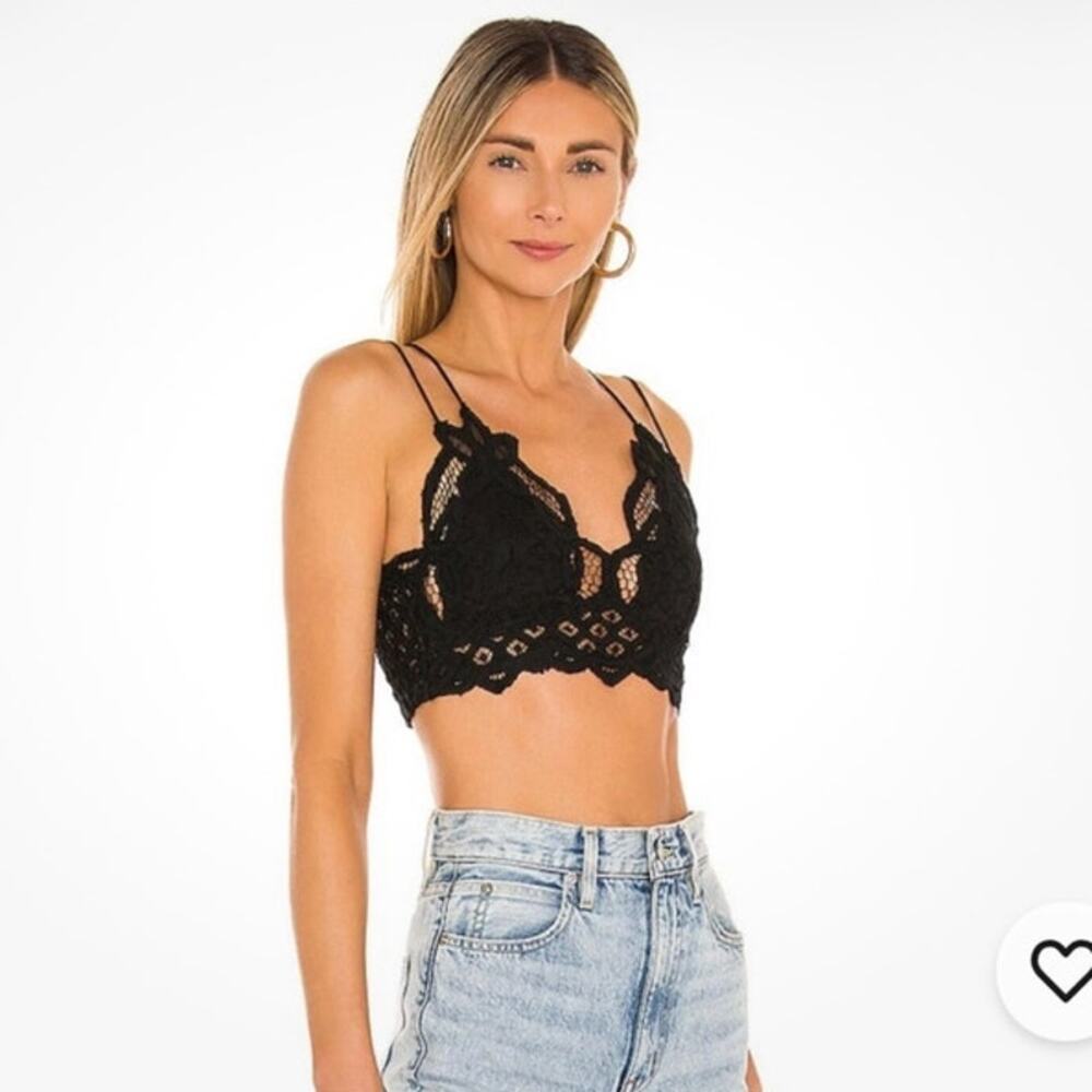 Free People Women's Adella Bralette Black size L - Picture 3 of 8